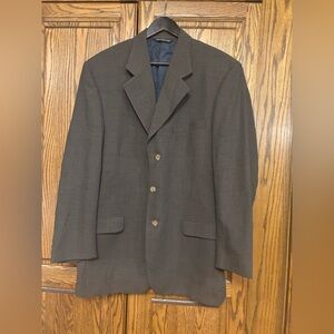 Classic Men's Blazer older style, well taken care of brown tweed 42S